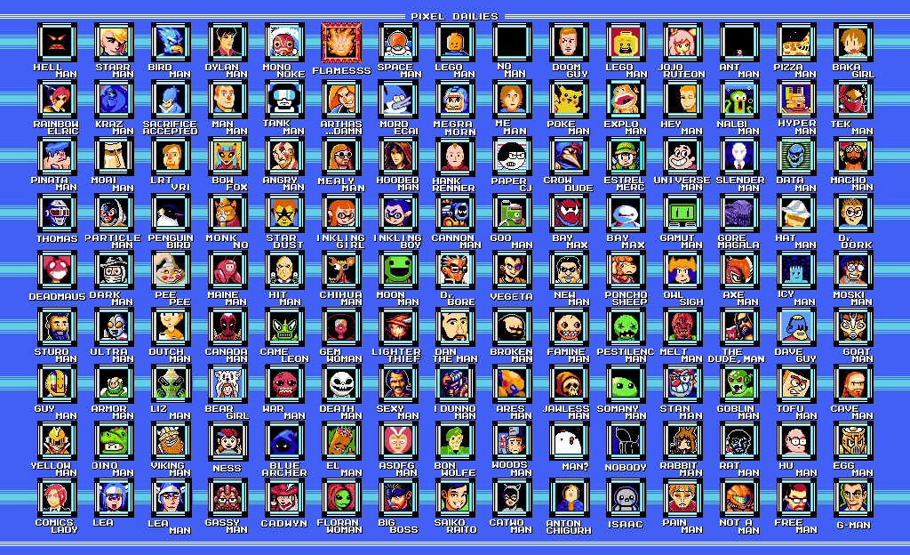 Pixel Dailies Boss Select